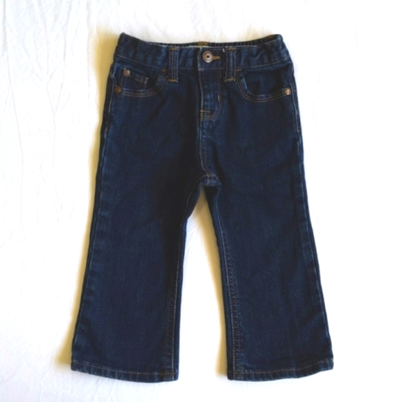 oshkosh b'gosh girl dark wash denim boot cut jeans 24 months baby - Picture 1 of 6